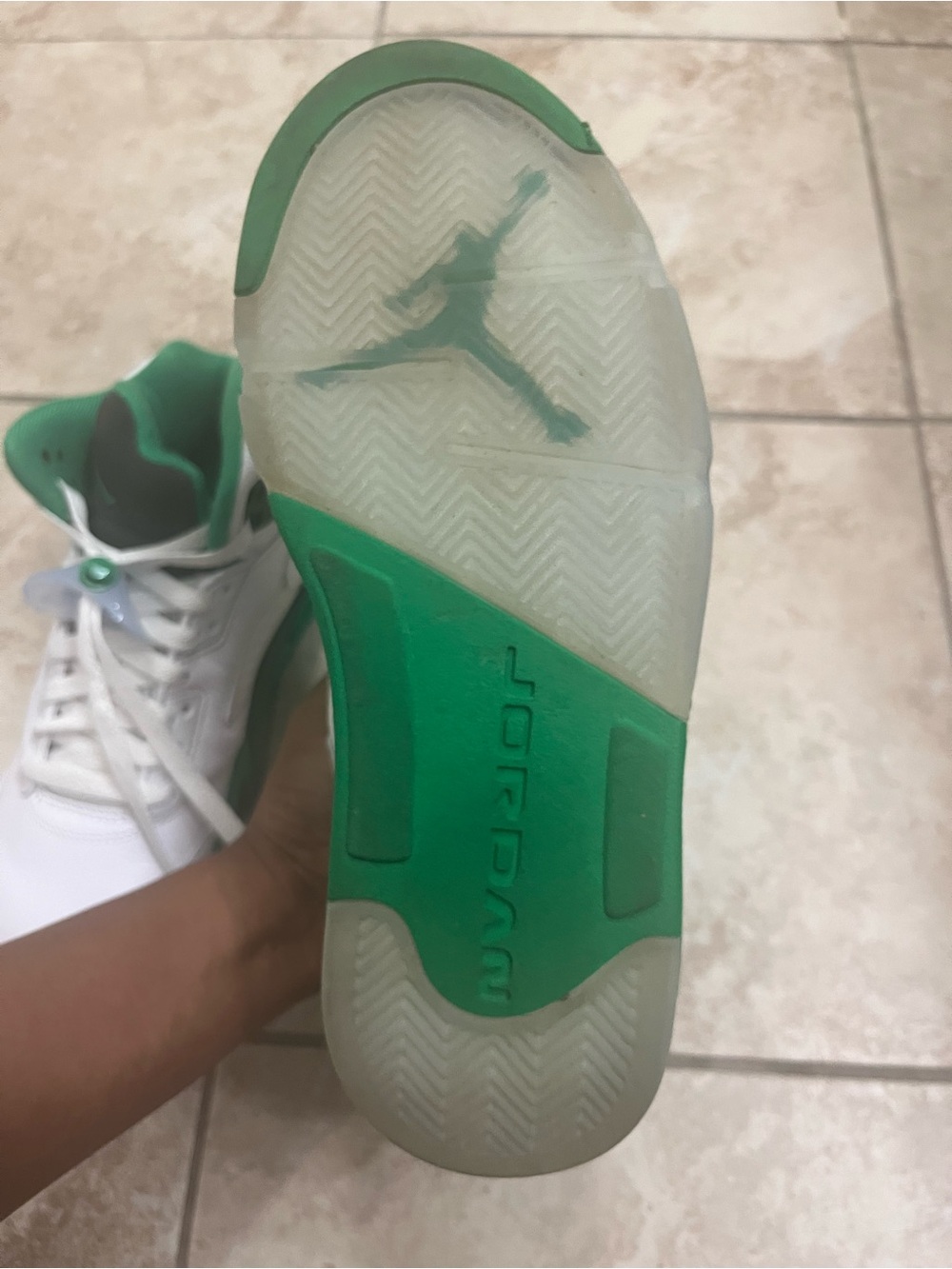 Air Jordan 5 Retro "Green Bean" Women’s Size 7 - Picture 6 of 8